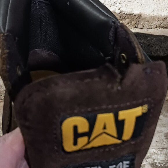 Caterpillar CAT  Brown Steel Toe Work Boots Mens  Size 8.5 Wide  CSA Approved - Picture 14 of 15
